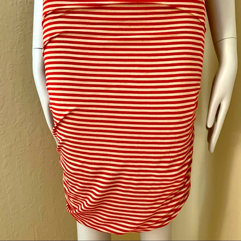 GUESS Red Striped Jersey Bodycon Dress Size Medium - Picture 5 of 15